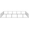 Dog Kennel Black 269.1 ft¬≤ Steel