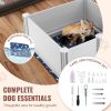 VEVOR Dog Whelping Box 38.6x38.6x18.1in PVC with Rails Pee Pad for Dogs Puppies