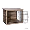 Dog Crate Furniture , Medium Wooden Dog Crate with Double Doors, Dog Furniture, Indoor Dog Kennel, Medium