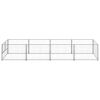 Dog Kennel Silver 43.1 ft¬≤ Steel