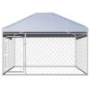 Outdoor Dog Kennel with Roof 78.7"x78.7"x53.1"