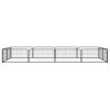 12-Panel Dog Playpen Black 39.4"x19.7" Powder-coated Steel
